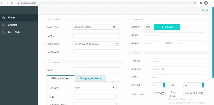 Interactive UI