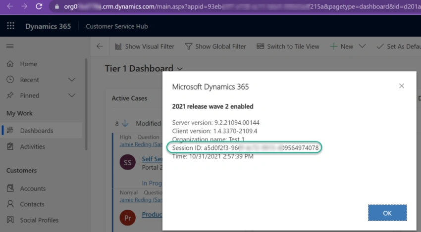How To Get The Session Details In Dynamics 365 CRM Online