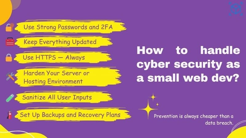 How to handle cyber security as a small web dev