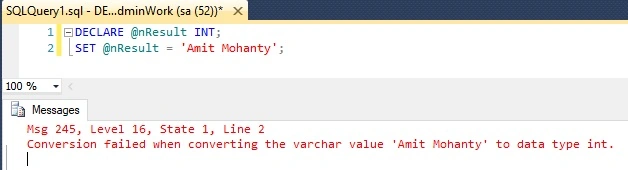How To Handle Exception In SQL Server