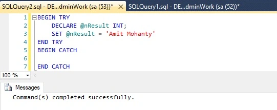 How To Handle Exception In SQL Server