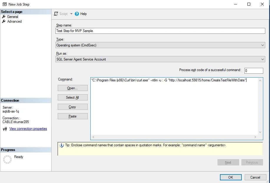 How To Hit MVC Endpoint Using SQL Job