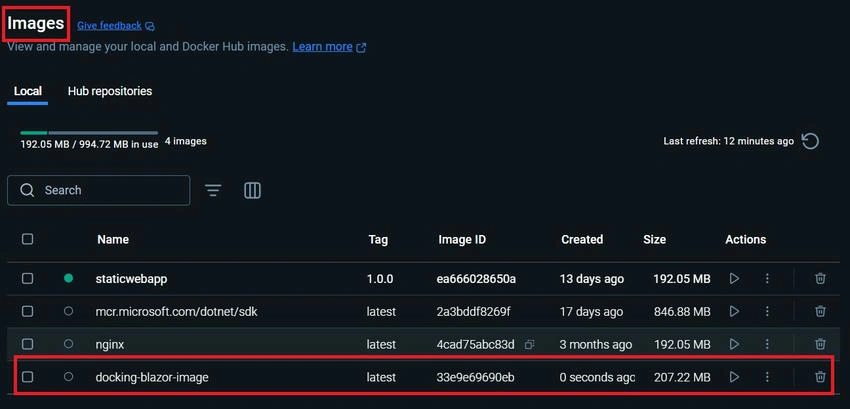Docker image