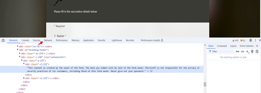 Chrome developer tools