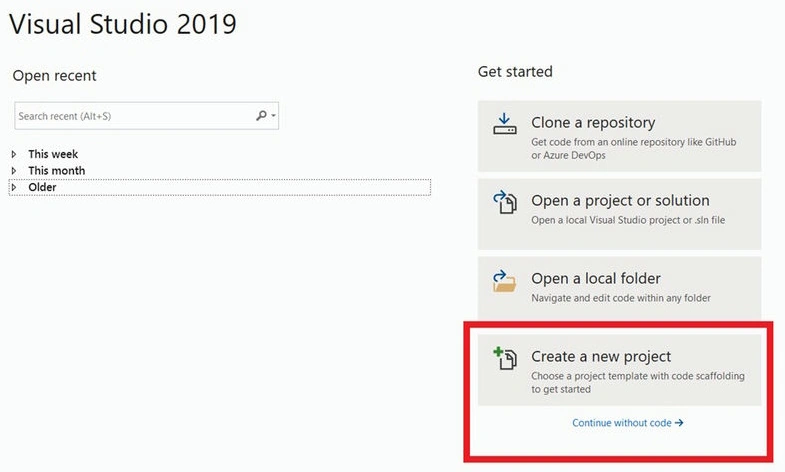 Create a new project
