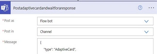Pos adaptive card and wait for response-