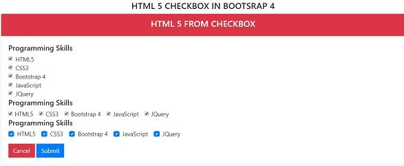 Forms In Bootstrap Output