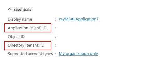 Overview page Essentials section