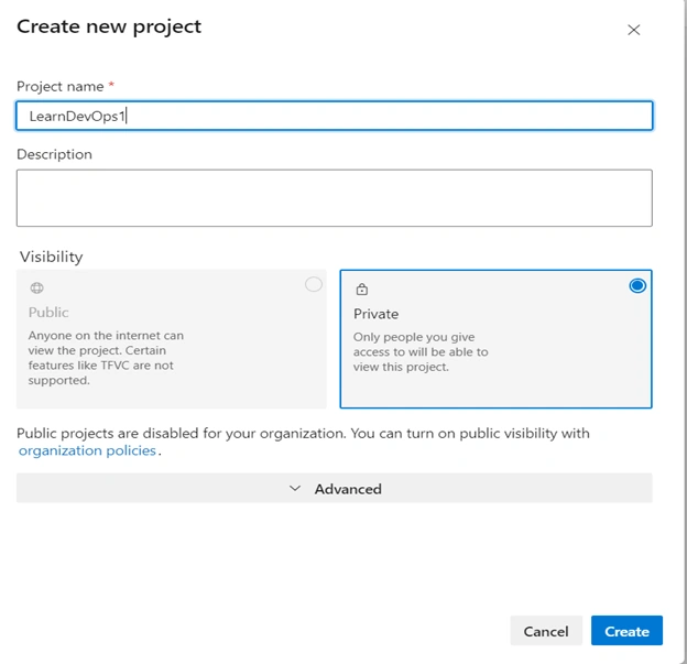 Create a new project