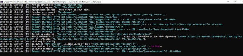 How to implement Serilog in ASP.NET Core Web API