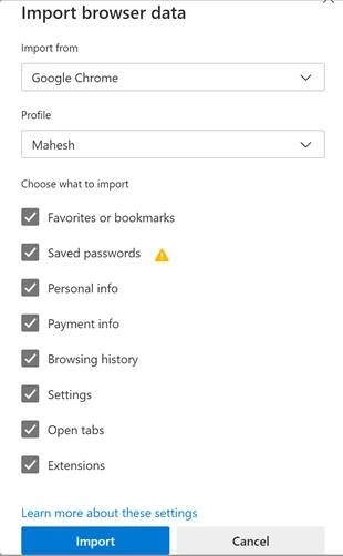 How To Import Browser Settings From Chrome To Edge