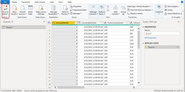 How To Import Data Directly From The SQL Query In Power BI
