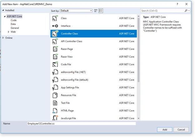 How To Insert Data To Database Using Model In ASP.NET Core 2.1 MVC Using ADO.NET