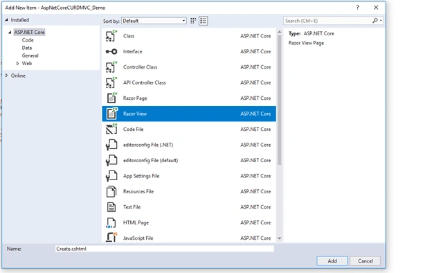 How To Insert Data To Database Using Model In ASP.NET Core 2.1 MVC Using ADO.NET