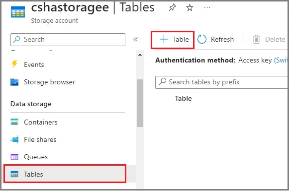 How to insert the data in Azure Storage Table