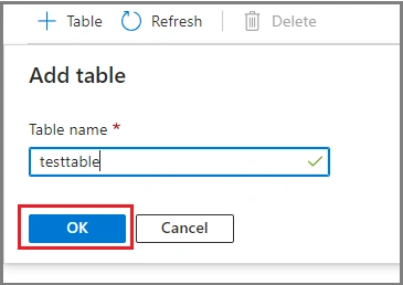 How to insert the data in Azure Storage Table