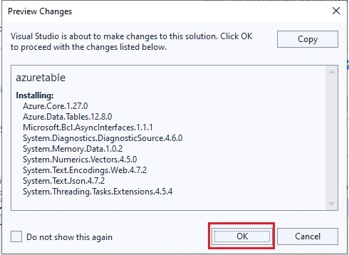 How to insert the data in Azure Storage Table