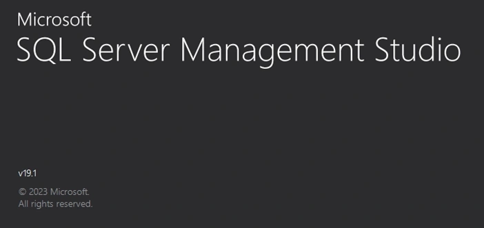 SQL Server Management Studio