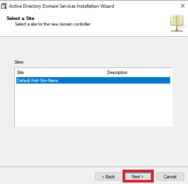 Select site