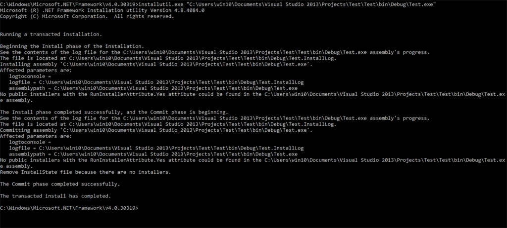 How to install and uninstall .NET Windows Services