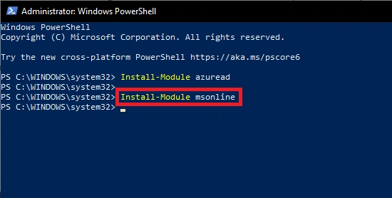 How to Install Azure AD and Microsoft Online PowerShell Module