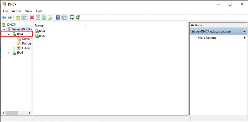 install DHCP server and configure Windows server