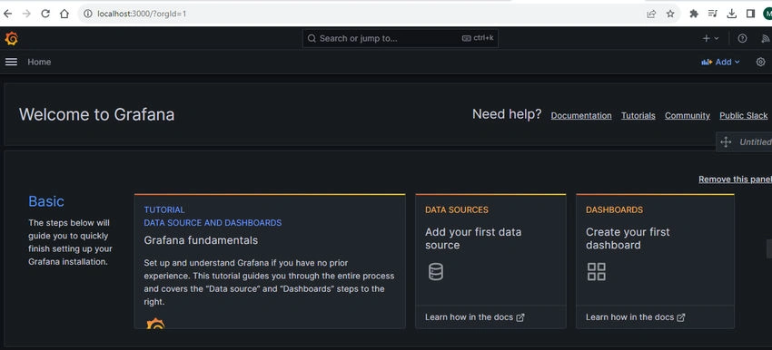 Welcome grafana