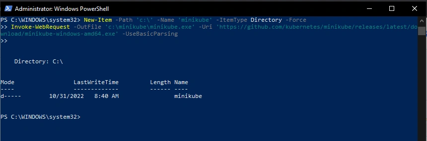 How To Install Kubernetes Via Minikube On Using Windows 10 PowerShell