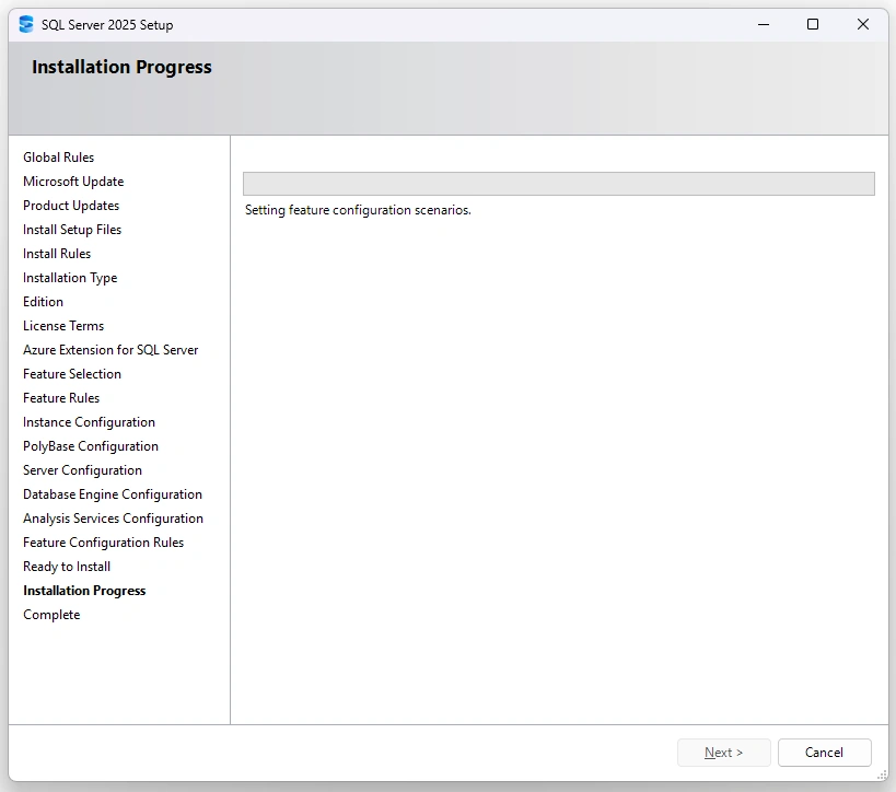 Installation Progress