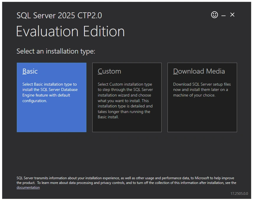 SQL Server Installation screen
