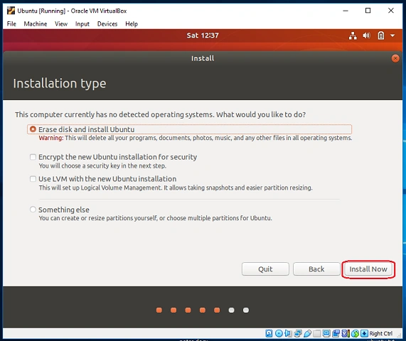 Erase disk and Install Ubuntu
