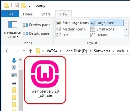 WAMP installer.