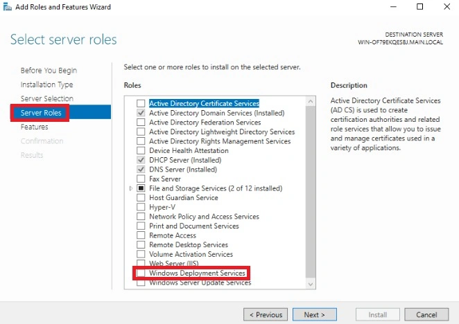 Select roles