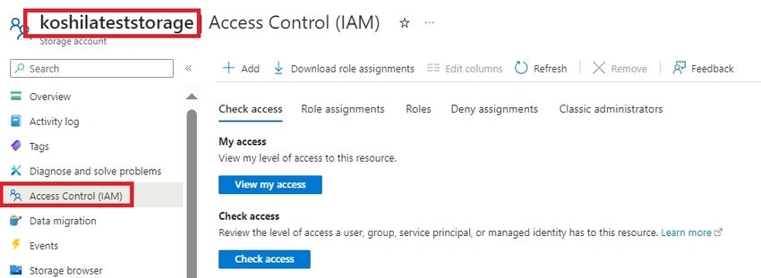 navigate to Access Control