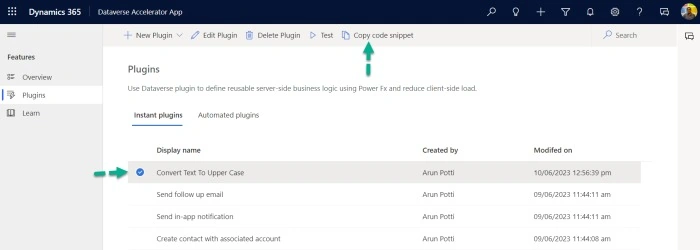 Convert text to upper case