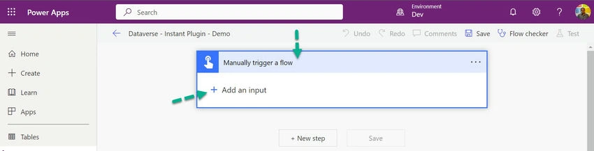 Add an input