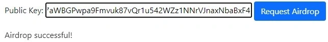 Click on request airdrop