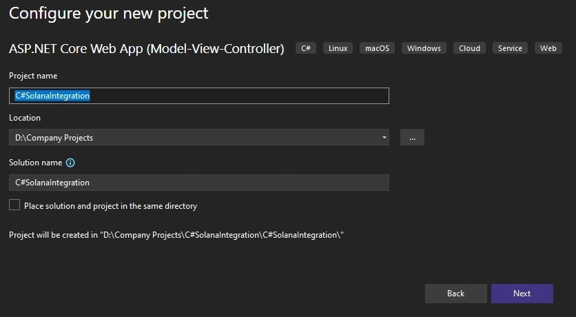 Configue your new project