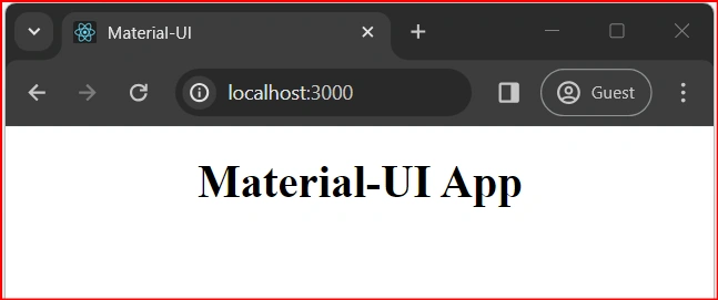 Material UI App