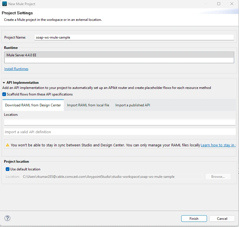 Project setting