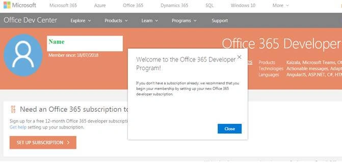 Office 365 developer