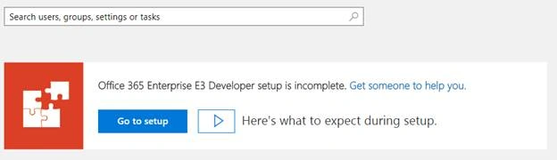 Go to setup