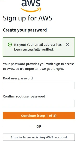 Sign up for AWS