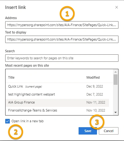 How To Link Pages in SharePoint Online
