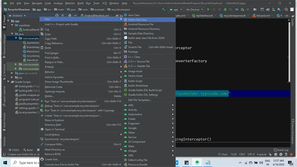 How To Load The Data To Recyclerview And Search The Data In Kotlin Android