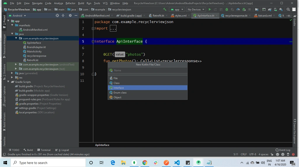 How To Load The Data To Recyclerview And Search The Data In Kotlin Android