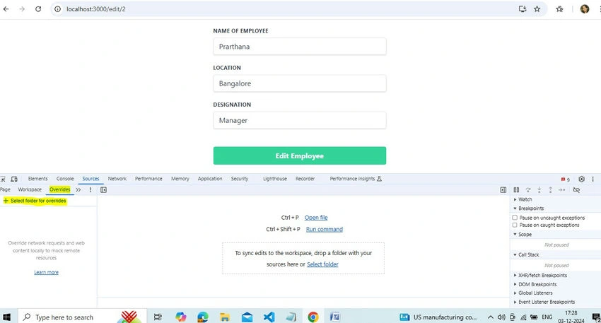 Select folder