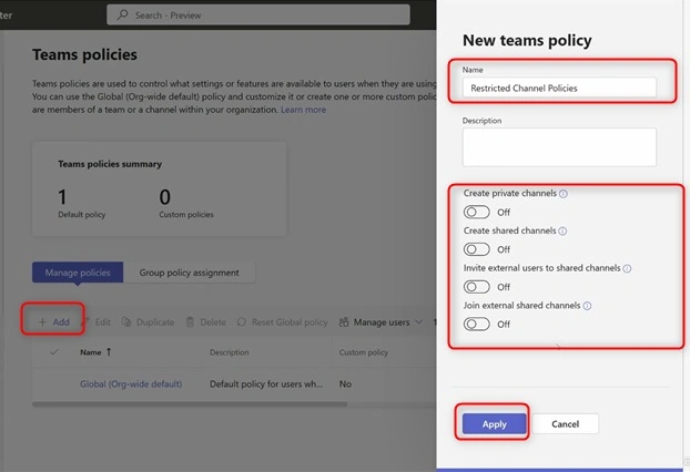 Click Apply