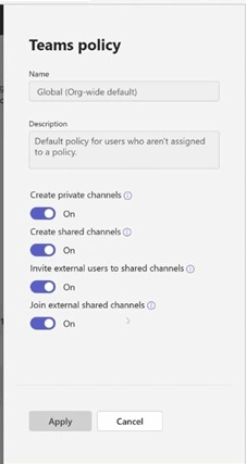 Special policies