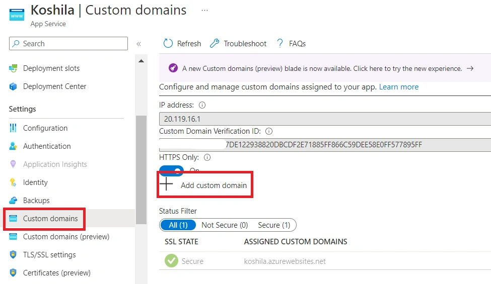 How to Map an External Domain Name to Azure